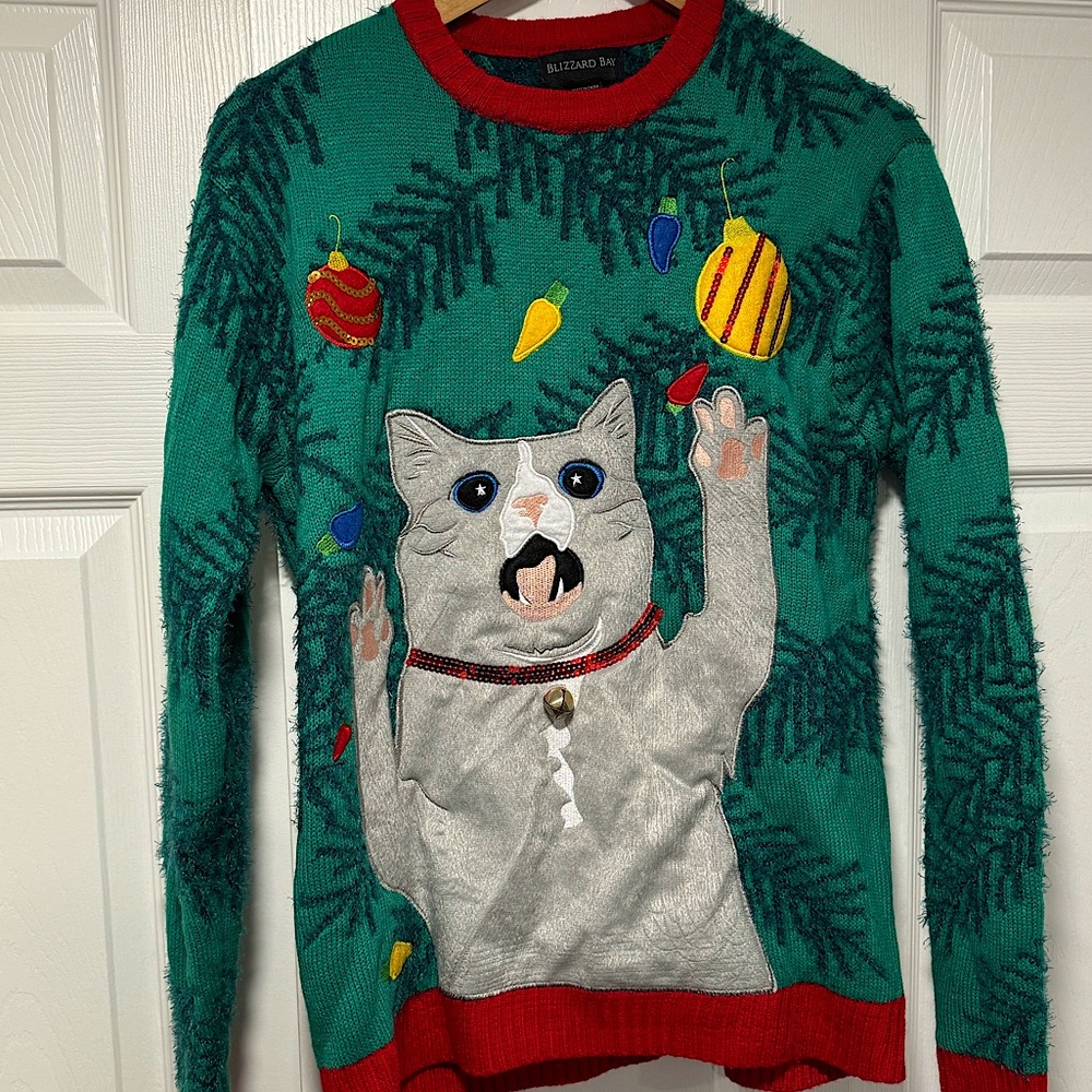 Ugly Christmas Cat Sweater